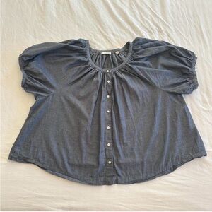 Down June top chambray